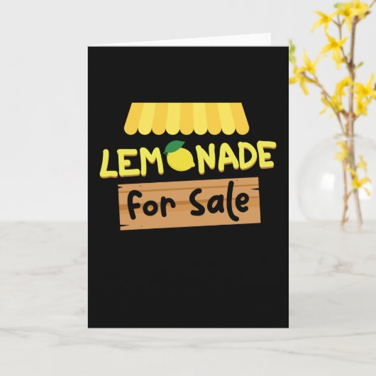 Lemonade For Sale Lemonade Kaart (Gele Bloem)