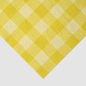 Lemonade Geel Bright Tartan Plaid Pattern Print Tissuepapier (Detail)