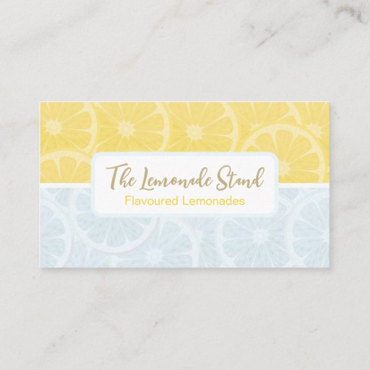 Lemonade Lemons Visitekaartje (Achterkant)