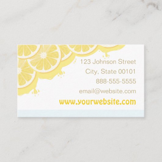 Lemonade Lemons Visitekaartje (Voorkant)