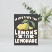 Lemonade Lover Kind Fruit Sour Lemon Briefkaart (Staand voorkant)