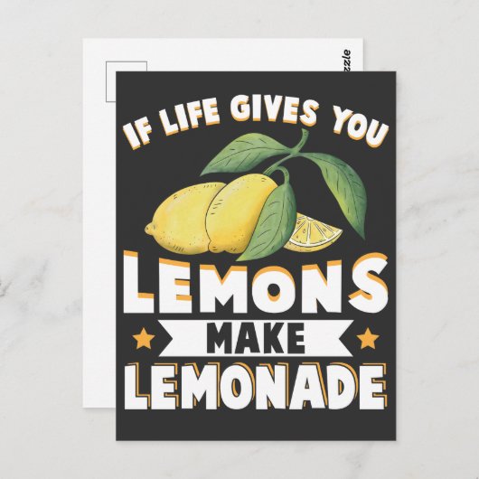 Lemonade Lover Kind Fruit Sour Lemon Briefkaart (Voorkant / Achterkant)