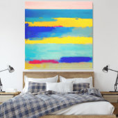 "Lemonade Lullaby" Abstracte kunst Canvas Afdruk (Insitu (Slaapkamer))