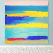 "Lemonade Lullaby" Abstracte kunst Canvas Afdruk (Insitu (Houten vloer))