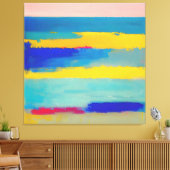 "Lemonade Lullaby" Abstracte kunst Canvas Afdruk (Insitu (Woonkamer))