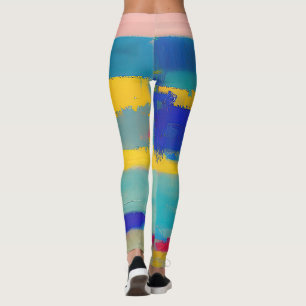 "Lemonade Lullaby" Abstracte Kunst Leggings