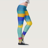 "Lemonade Lullaby" Abstracte Kunst Leggings (Rechts)