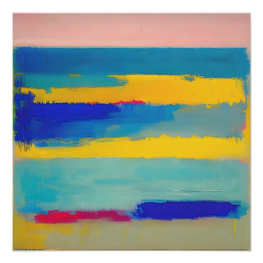 "Lemonade Lullaby" Abstracte kunst Perfect Poster (Voorkant)