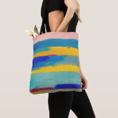 "Lemonade Lullaby" Abstracte kunst Tote Bag (Dichtbij)