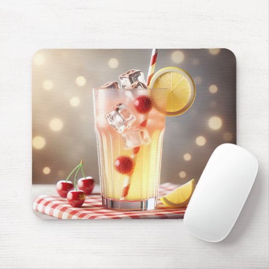 Lemonade met kersen muismat (Met muis)