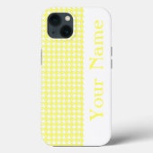 Lemonade Modern Houndstooth met naam Case-Mate iPhone Case (Achterkant)