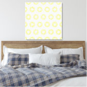 Lemonade Modern Sunbursts Canvas Afdruk (Insitu (Slaapkamer))