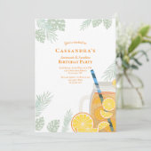 Lemonade Party uitnodiging (Staand voorkant)