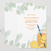 Lemonade Party uitnodiging (Voorkant / Achterkant)