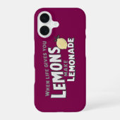 Lemonade Quote Optimism Funny Lemons iPhone Case iPhone 16 Hoesje (Achterkant)