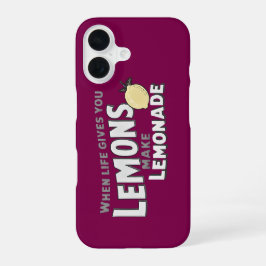 Lemonade Quote Optimism Funny Lemons iPhone Case iPhone 16 Hoesje