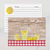 Lemonade Recipe Card Briefkaart (Voorkant / Achterkant)
