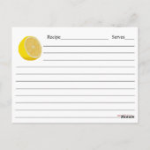Lemonade Recipe Card Briefkaart (Achterkant)