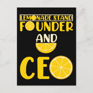 Lemonade stand Boys Girl Funny CEO Briefkaart