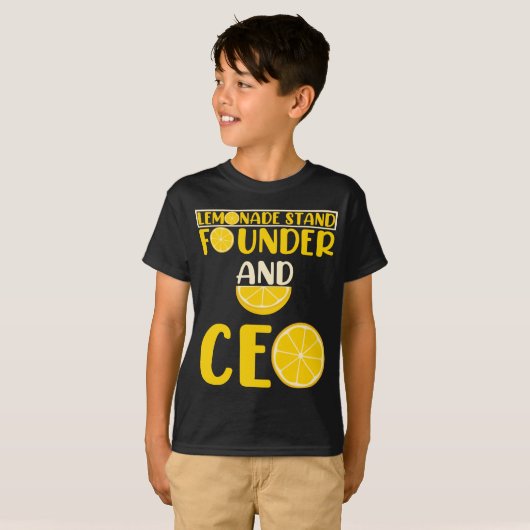 Lemonade stand Boys Girl Funny CEO T-shirt (Voorkant volledig)