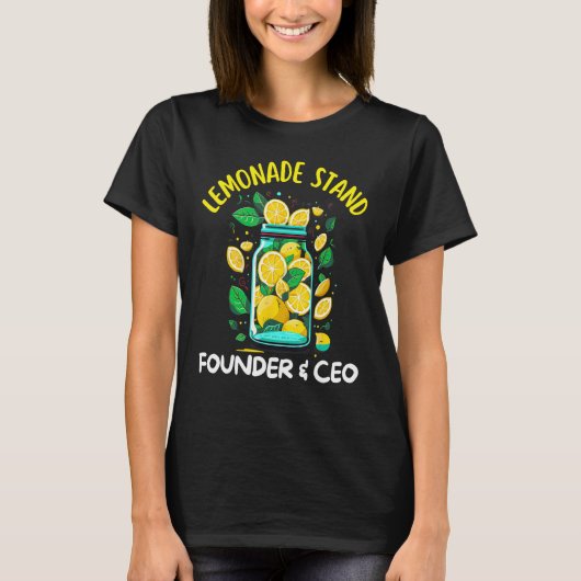 Lemonade Stand for Entrepreneur Kids Lemon Boss Li T-shirt (Voorkant)