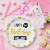 Lemonade Stand Happy Birthday Theme Gepersonalisee Papieren Bordje (Feest)