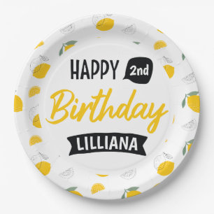 Lemonade Stand Happy Birthday Theme Gepersonalisee Papieren Bordje