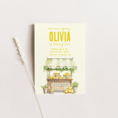 Lemonade Stand Main Squeeze Verjaardag Uitnodigen Kaart