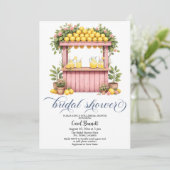 Lemonade Stand Mediterraan Zomer Vrijgezellenfeest Kaart (Staand voorkant)