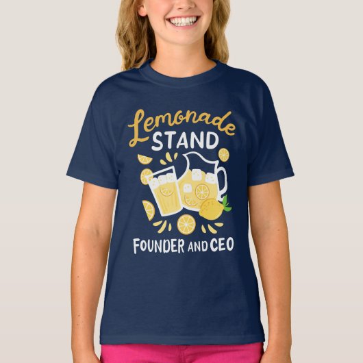 Lemonade stand oprichter CEO Small Business Owner T-shirt (Voorkant)