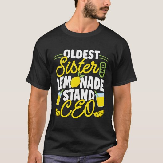 Lemonade Stand Oudste Zuster Lemonade Stand CEO T-shirt (Voorkant)