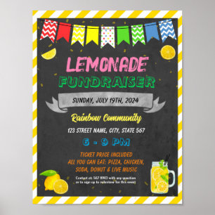 Lemonade stand schoolevenement sjabloon poster
