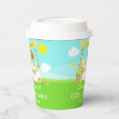 Lemonade Stand Verjaardag Rood Haar Jongen Papieren Bekers (Links)