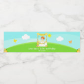 Lemonade Stand Verjaardag Rood Haar Jongen Waterfles Etiket (Enkel label)