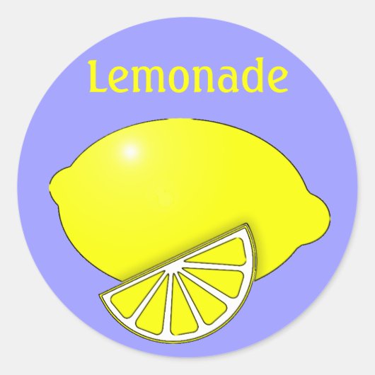 Lemonade Stickers met citroen en wig (Voorkant)