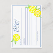 Lemonade SUMMER CITRUS vrijgezellenfeest RECIPE Informatiekaartje (Voorkant)