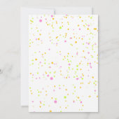 Lemonade Summer Confetti Cute Girl Birthday Kaart (Achterkant)