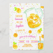 Lemonade Summer Confetti Cute Girl Birthday Kaart (Voorkant / Achterkant)