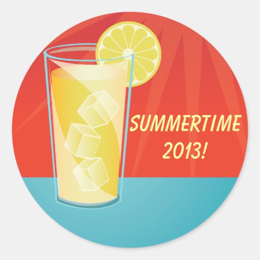 Lemonade Summertime Party Stickers (Voorkant)
