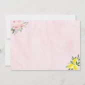 Lemonade Sunshine Pink Floral eerste verjaardag Kaart (Achterkant)