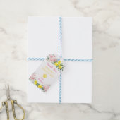 Lemonade Sunshine Pink Gold Floral Birthday Cadeaulabel (Met Touw)