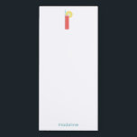 Lemonade Whimsical Summer Fun, op maat gemaakt voo Magnetisch Notitieblok<br><div class="desc">Voeg een beetje zomer toe aan dit magnetisch notitieblok met een glas roze limonade met een citroen en gestreept stro en een gepersonaliseerde naam of tekst van uw keuze. Perfect voor te gebruiken,  kruidenierslijsten en nog veel meer. Deel van een collectie van Parcel Studios.</div>