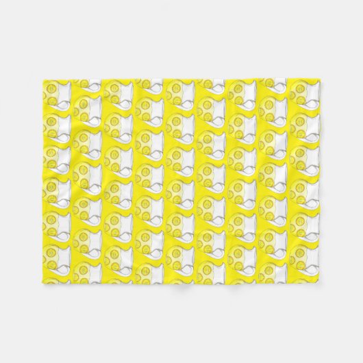 Lemonade Yellow Lemon Ade Pitcher Citrus Fleece Deken (Voorkant (Horizontaal))