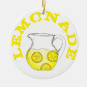 Lemonade Yellow Lemon Ade Pitcher Citrus Keramisch Ornament (Voorkant)