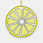 Lemonade Yellow Lemon Ade Pitcher Citrus Keramisch Ornament (Achterkant)