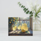 Lemonade zonovergoten keuken scene briefkaart (Staand voorkant)