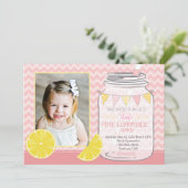 Lemonaid stand Chevron Pendants Party Birthday Kaart (Staand voorkant)