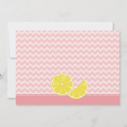 Lemonaid stand Chevron Pendants Party Birthday Kaart (Achterkant)