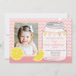 Lemonaid stand Chevron Pendants Party Birthday Kaart