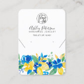 Lemonblauw logo juwelen die ketting verdienen visitekaartje (Voorkant)